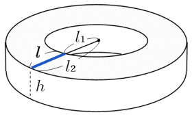 穴空きリングの体積を求める